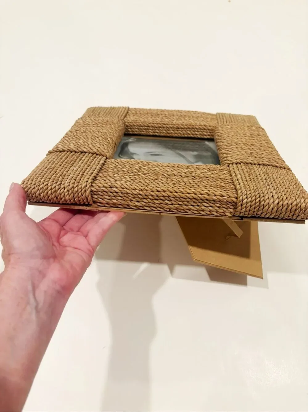NWT Reed & Barton Seagrass Wicker Picture Frame 12.5 x 12.5